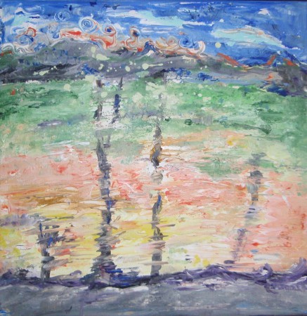 Pod hladinou 30x30 cm, akryl